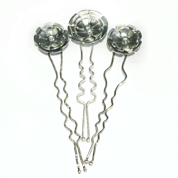 Wildflower Sterling Silver Hairpins by Susan Wachler Jewelry