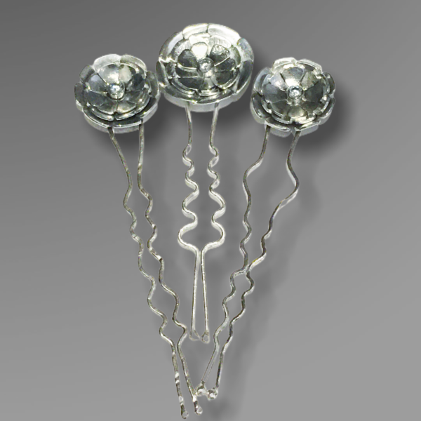 Wildflower Sterling Silver Hairpins by Susan Wachler Jewelry
