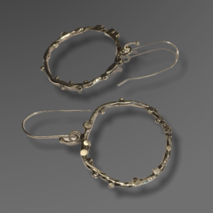Barnacle Silver Wave Earrings by Susan Wachler Jewelry