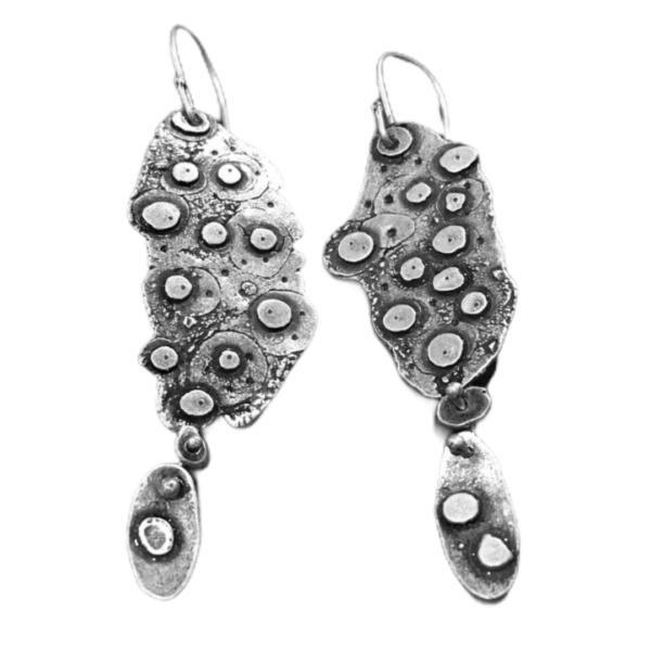 Cellular Division Science earrings in Sterling Silver by Susan Wachler Jewelry
