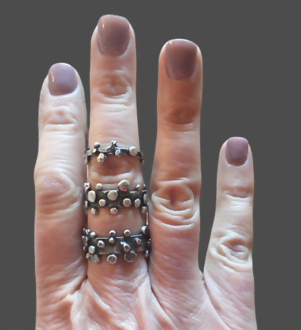 Cobblestones Fused Sterling Silver Ring by Susan Wachler Jewelry