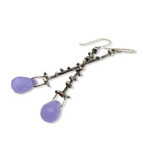 Lavender Fields Purple Silver Earrings by Susan Wachler Jewelry