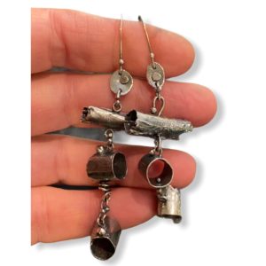 Tubular Connections Silver Tube Earrings by Susan Wachler Jewelry