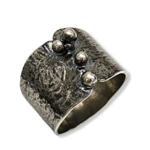 Granulated Tapered Ring by Susan Wachler Jewelry
