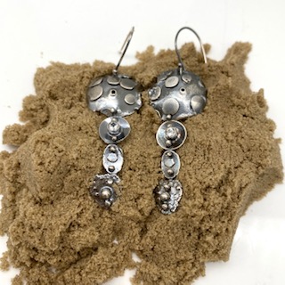 Playful Connections White Topaz Earrings by Susan Wachler Jewelry