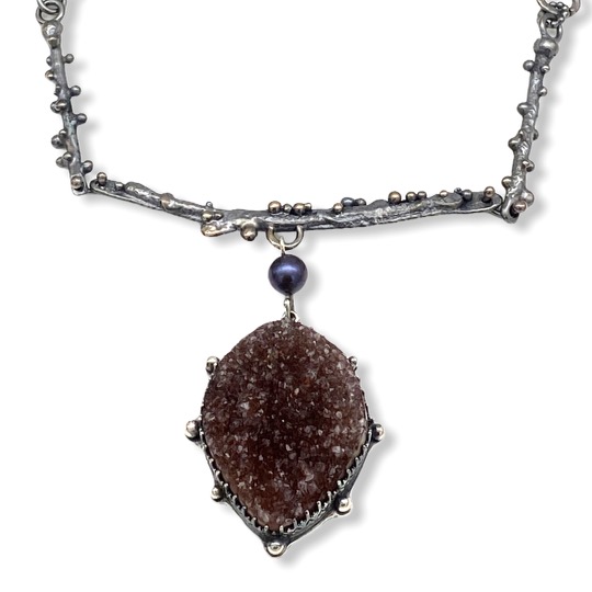 Purple Seas Amethyst and Pearl Necklace by Susan Wachler Jewelry