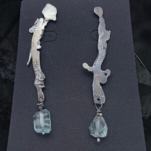 Antiquarian Aquas Silver Aquamarine Earrings by Susan Wachler Jewelry