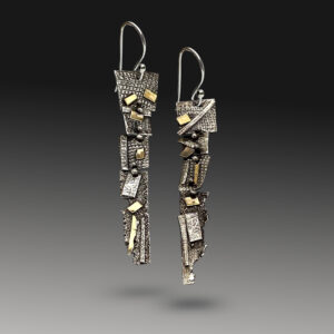 Dangling Connections Gold and Silver Earrings by Susan Wachler Jewelry